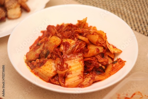 Korean kimchi, with a very intense flavor but at the same time healthy and fresh
