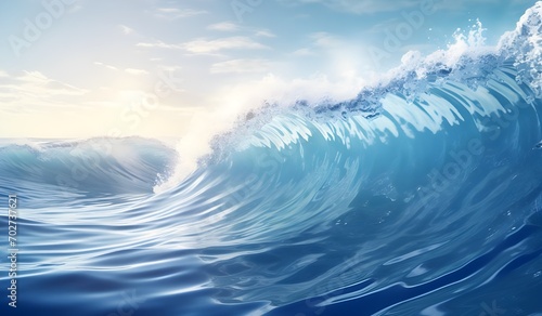 A wave is about to crest in the ocean, A wave is about to crest in the ocean.