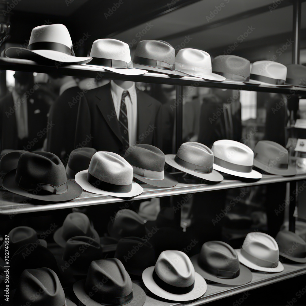 1940 hat display for sale in store.