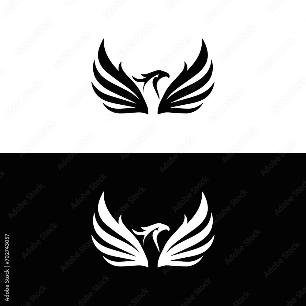 falcon typography vector logo illustration, good for mascot delivery or logistic logo industry flat color style