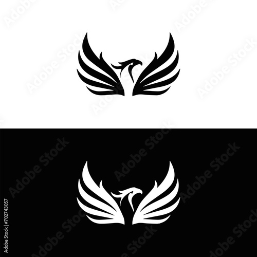 falcon typography vector logo illustration, good for mascot delivery or logistic logo industry flat color style