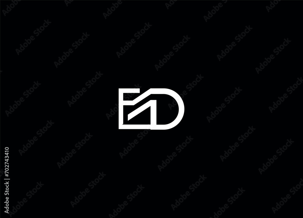 Fototapeta premium ED creative logo design and monogram logo