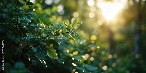 Close up fresh nature view of green leaf on blurred greenery background in garden with copy space using as background, natural green plants landscape, ecology