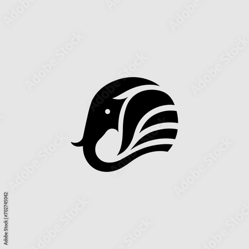 MiniMalis and Modern elephant logo or sticker
