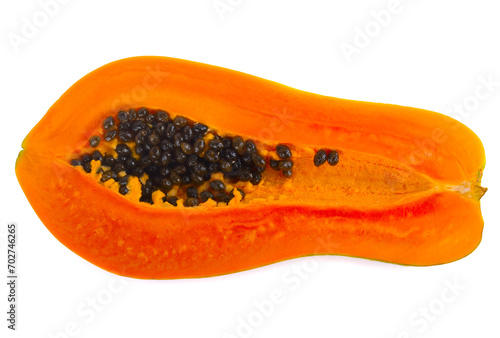 Papaya isolated on white backgroound.
