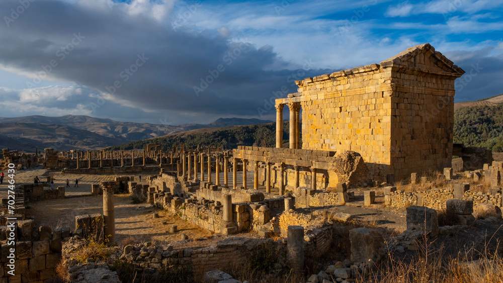 Djemila Ancient Roman City in Algeria