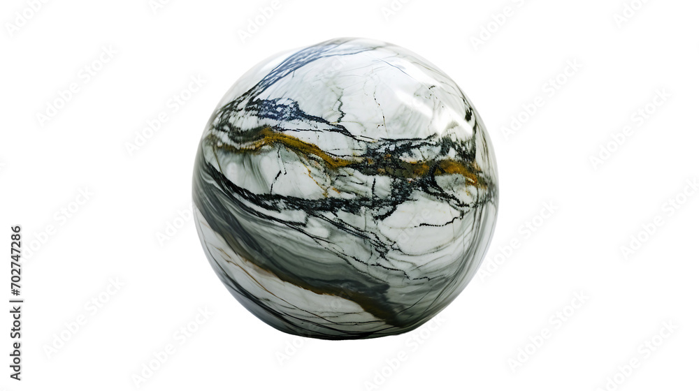 Metallic Marbles on Clear White on a transparent background