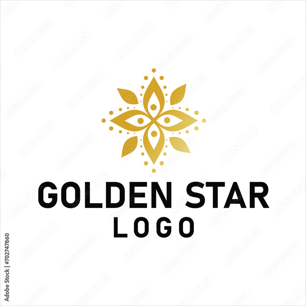 GOLDEN STAR LOGO GEOMENTRIC