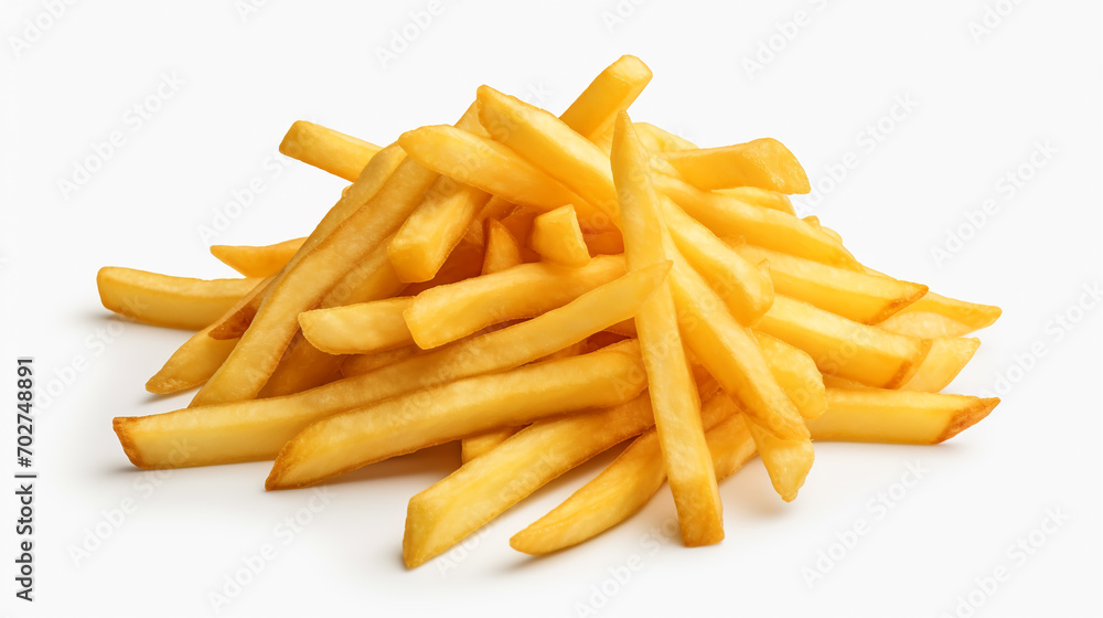 Potatoes fries isolated on white Potatoes fries isolated on white