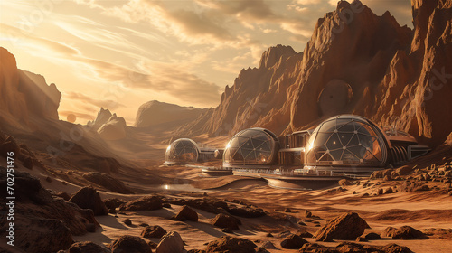 Habitable zone on an alien planet in space