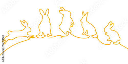 Line art of rabbit