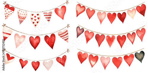 Wallpaper Mural Wedding banners. Watercolor Valentines Day clipart Torontodigital.ca