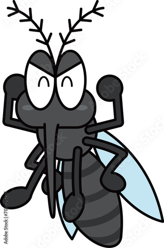 ポップな蚊のイラスト