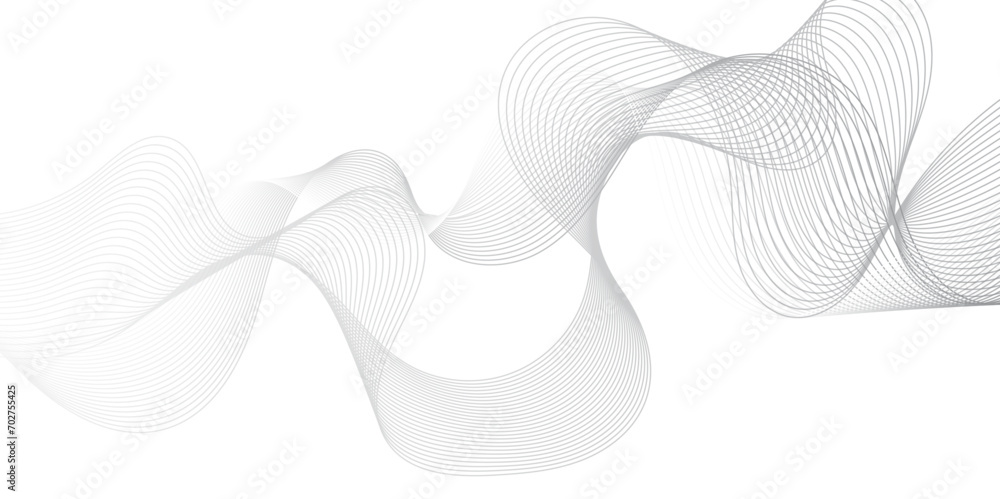 Abstract grey, white smooth element swoosh speed wave modern stream background. Wave with lines created using blend tool. Abstract frequency sound wave lines and twisted curve lines background. Abstract grey, white smooth element swoosh speed wave modern stream background. Wave with lines created using blend tool. Abstract frequency sound wave lines and twisted curve lines background.