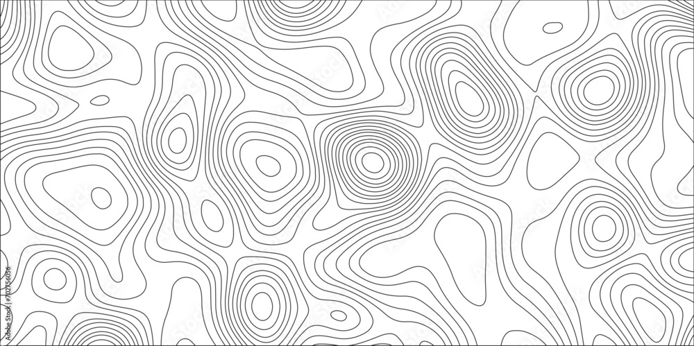 Ocean topographic line map with curvy wave isolines vector illustration ...