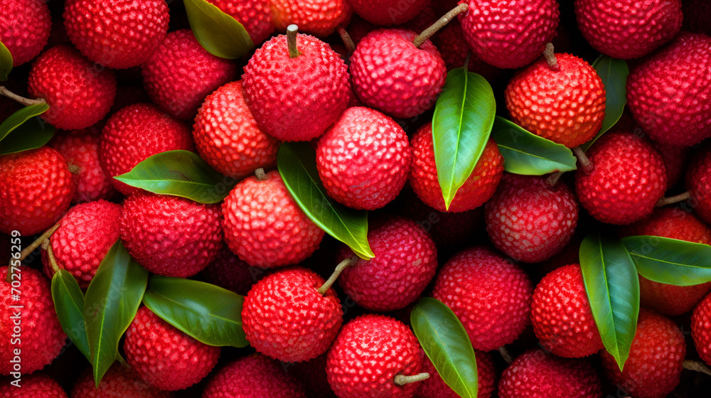 Group of Lychee pattern wallpaper - ai generative Group of Lychee pattern wallpaper - ai generative