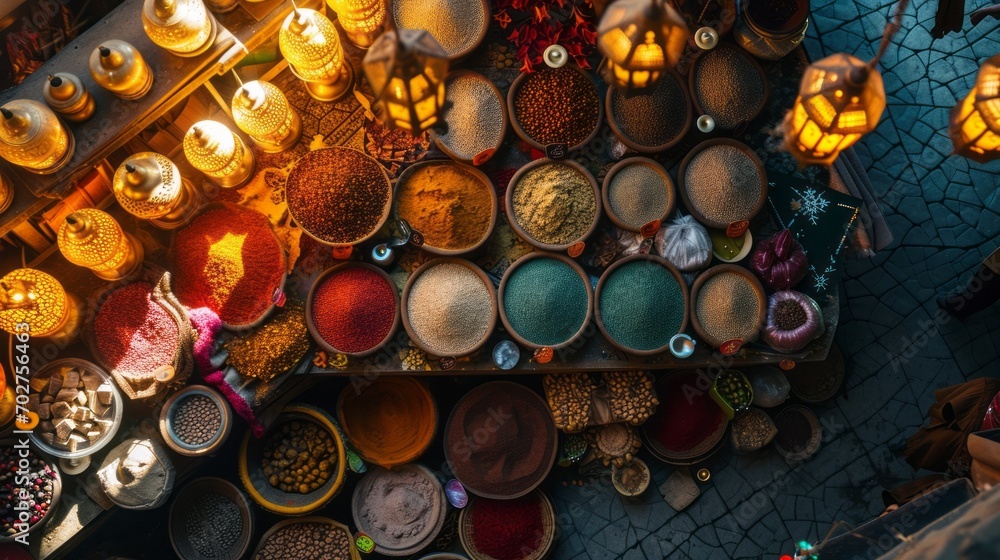 Spices market with colourful mood.
