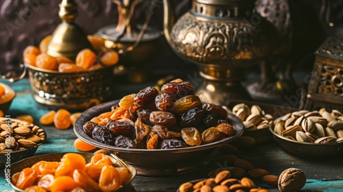 Dried fruits on the turkish market. Healthy food snack