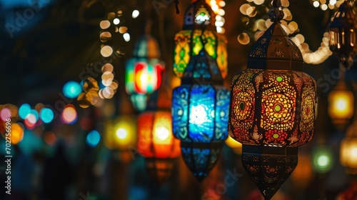 Fawanis. Arabic candle lantern. muslim feast of the holy month of Ramadan Kareem. © Alexander Kurilchik