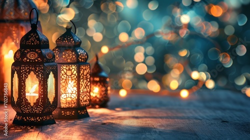 Fawanis. Stunning Ramadan candle lantern. photo