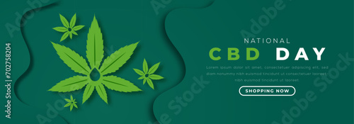 National CBD Day Paper cut style Vector Design Illustration for Background, Poster, Banner, Advertising, Greeting Card