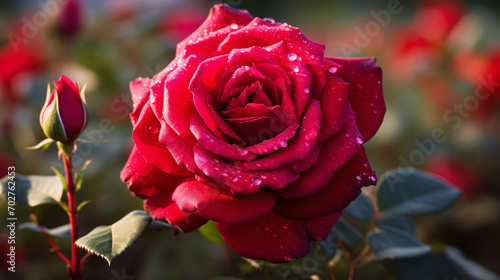 Rosa Line Renaud nature beautiful red rose