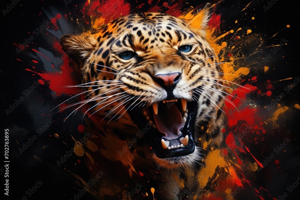 a close up of a tiger's face with it's mouth open and it's mouth wide open. a close up of a tiger's face with it's mouth open and it's mouth wide open.