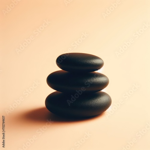 stack of zen stones on simple background