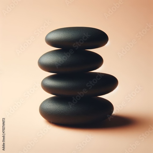 stack of zen stones on simple background