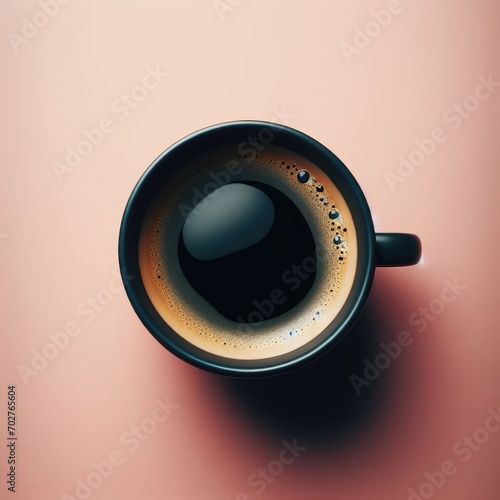 cup of coffee on simple background