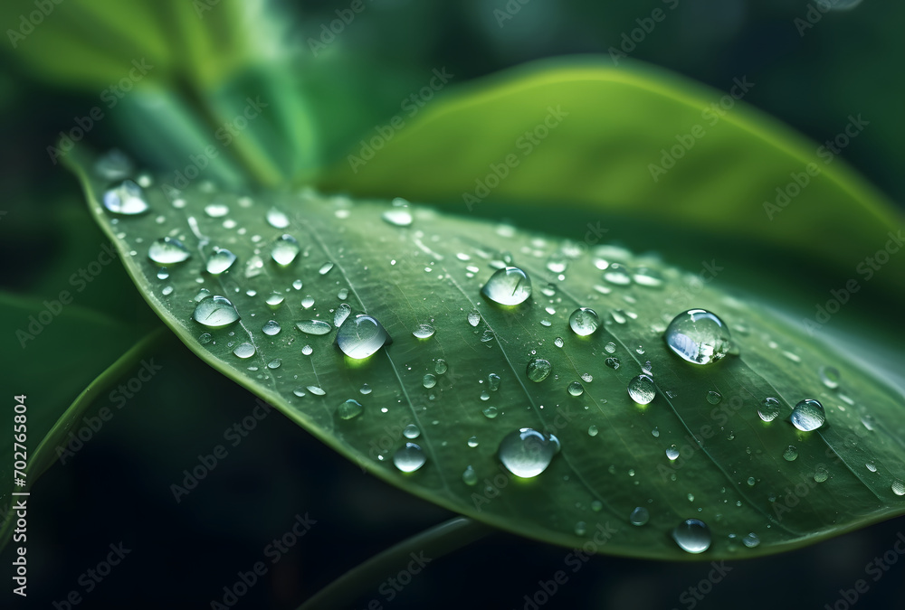 a large leaf with raindrops on a rainy day a large leaf with raindrops on a rainy day