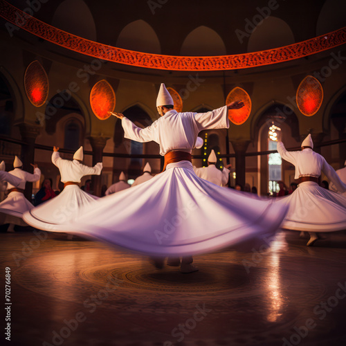 turkey whirling dervish dance in istanbul. photo