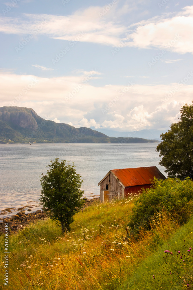 Waterside boat cabin on the island of Aukra Norway Waterside boat cabin on the island of Aukra Norway