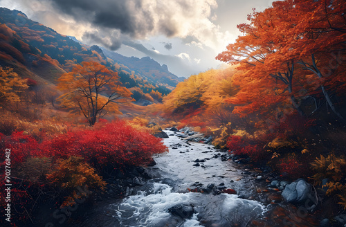 Enchanted Autumn Forest Stream