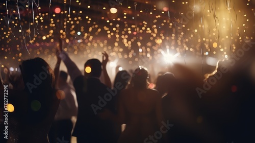 crowd of people dancing in nightclub