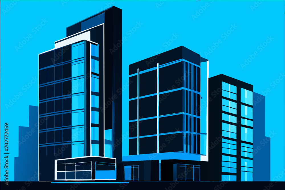 Office building blueprint. vektor icon illustation Office building blueprint. vektor icon illustation
