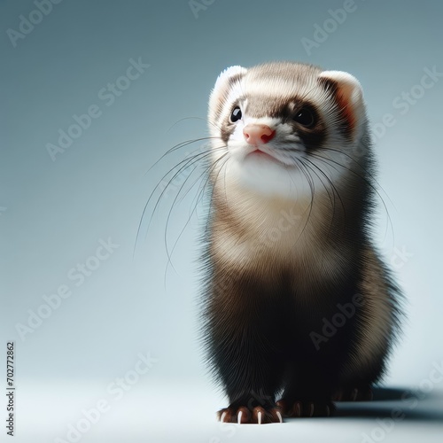 ferret on a white background