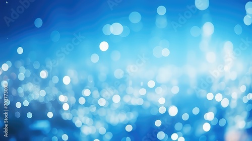 Blurred lights on blue background or lights on blue background.