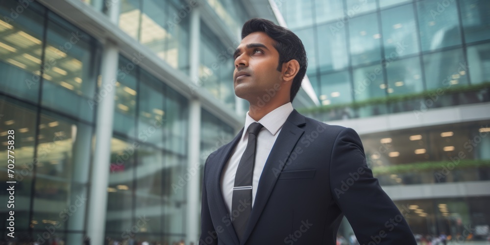 Fototapeta premium City Street Portrait. Confident Mature Businessman Isolated Pose