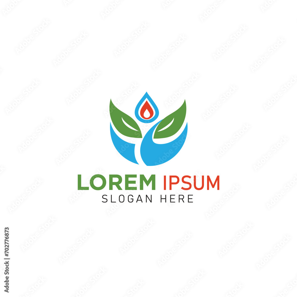 unique leaf icon medical care center logo design templates