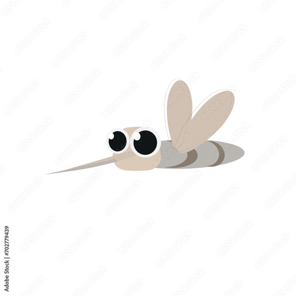 Vector mosquito. Cute animal character. Minimal cartoon design. Sutable for apps and animation. Vector mosquito. Cute animal character. Minimal cartoon design. Sutable for apps and animation.