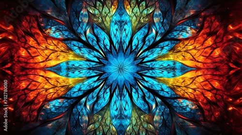 abstract background with kaleidoscope of colors , generated by AI