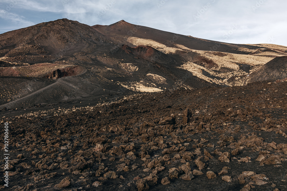 Volcanic landscape of mount Etna, Sicily, Italy. Volcanic landscape of mount Etna, Sicily, Italy.