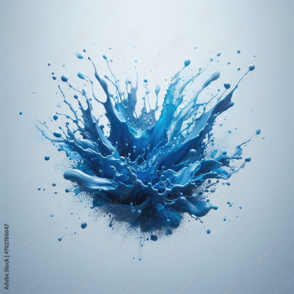  explosion of blue powder holi paint