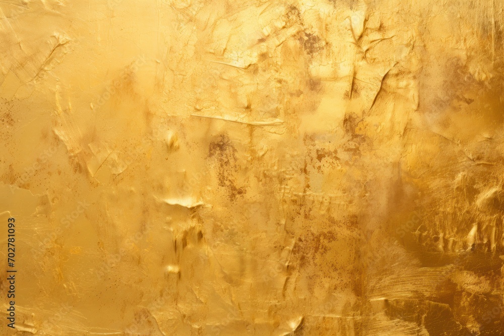 a close up of a gold colored wall with a black and white cat in the foreground and a black and white cat in the middleground. a close up of a gold colored wall with a black and white cat in the foreground and a black and white cat in the middleground.