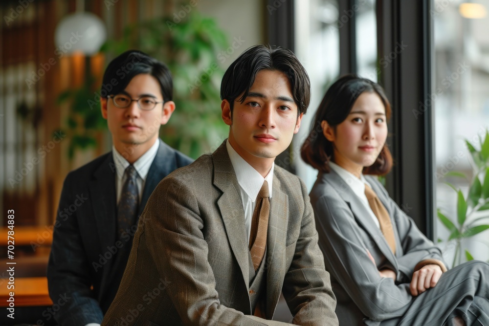 Group of Asian businessmen at the labor wave Emotionally complex Group of Asian businessmen at the labor wave Emotionally complex