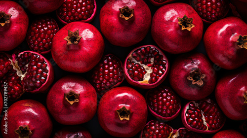 Fresh pomegranates, pomegranate background 