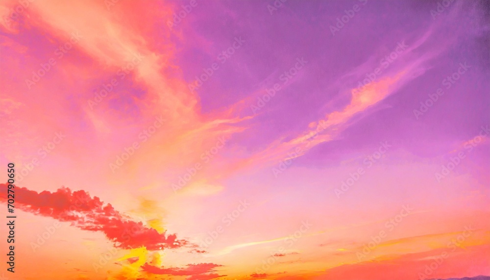 beautiful pastel pink and purple skies and clouds at night as the sun sets - obrazy, fototapety, plakaty 