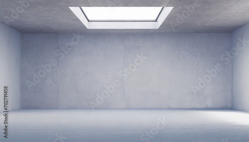 abstract empty modern concrete room with skylight from ceiling wall industrial interior background template 3d illustration photo