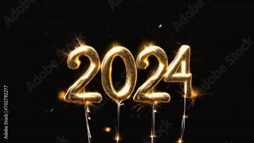 2024 New Year's Eve Golden Fireworks